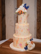 abstract colour buttercream wedding cake